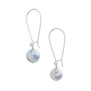 Stella and Dot Coin Pearl Earrings